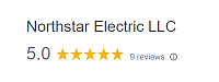 Northstar Electric Google Review Page. 5 Stars, 9 reviews